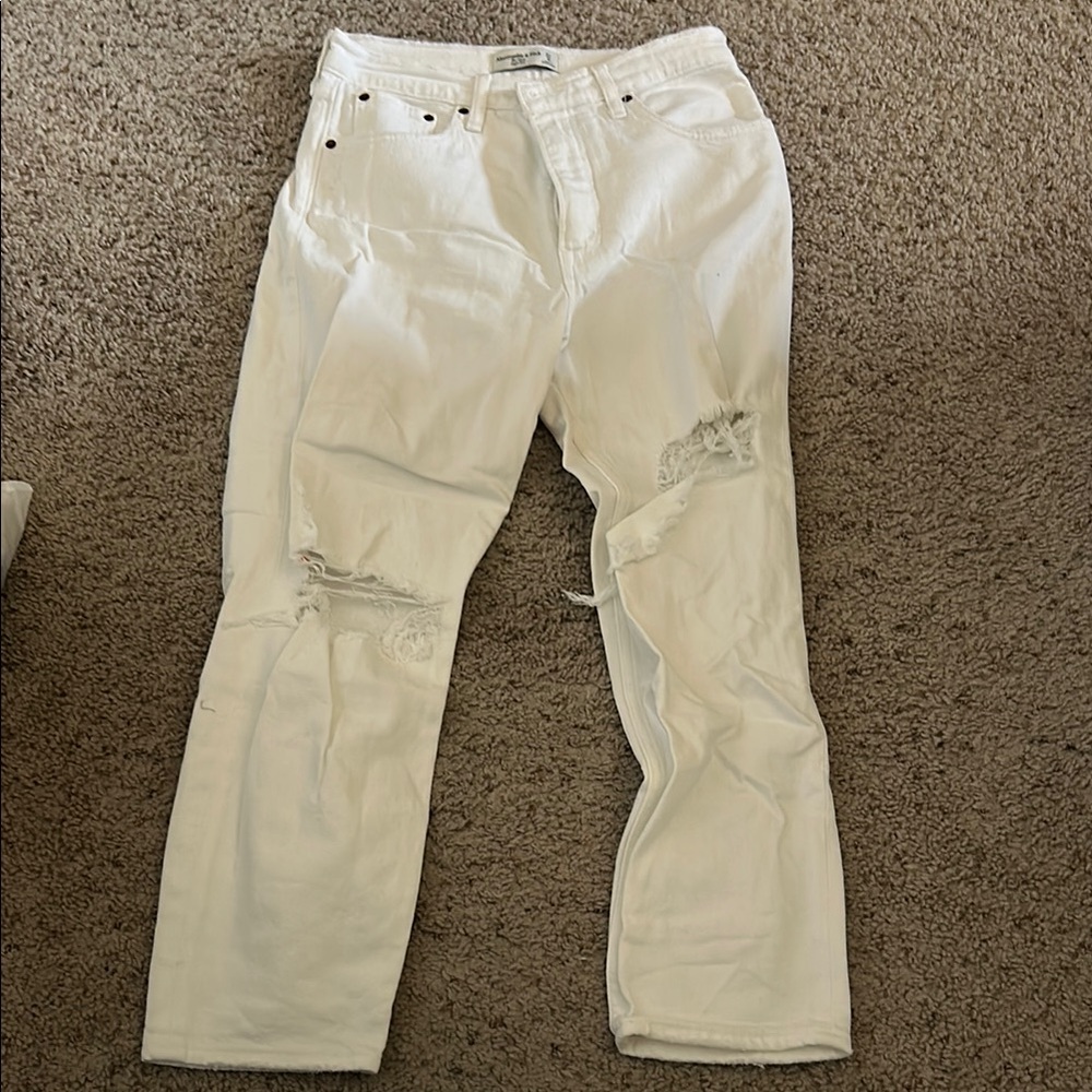Abercrombie & Fitch White High Rise Jeans